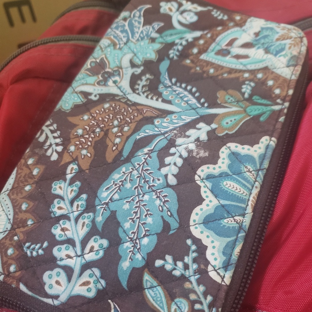 GENUINE VERA BRADLEY CHECK BOOK & CARD PURSE